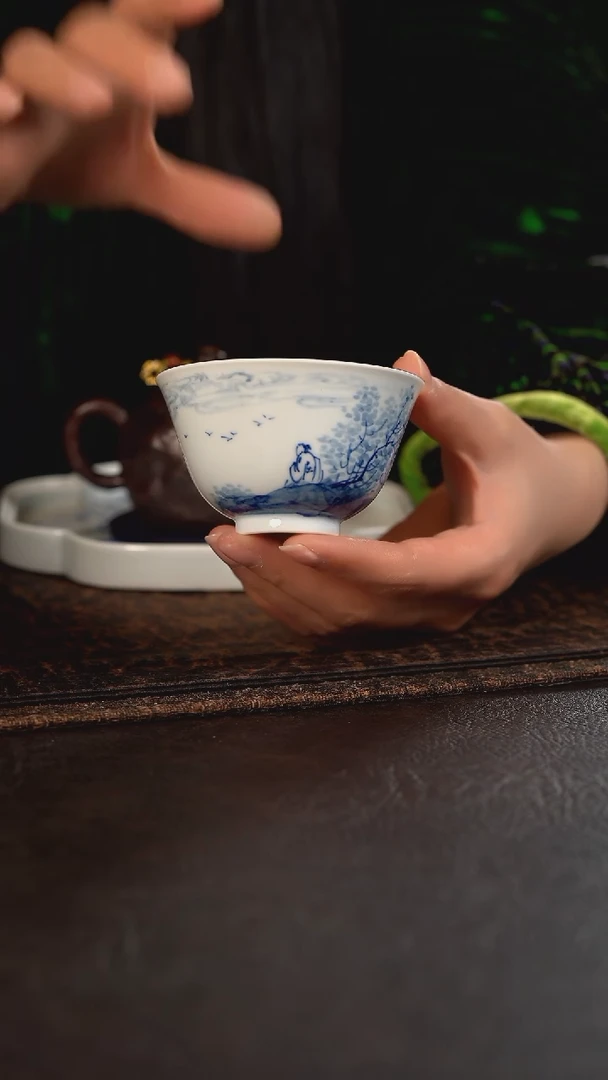 【闪购商品】杯411号HLX陶瓷写意山水大直口杯
