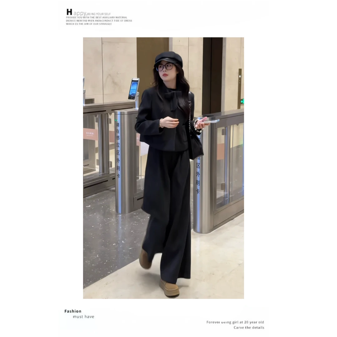 【达人专属】上衣+裤子时尚套装宽松套装时尚减龄高腰百搭女装显瘦