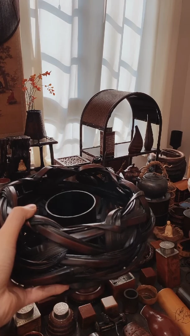 竹编精品款大花器