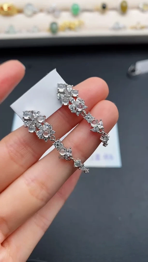 银S925镶嵌戒指翡翠22222222+5