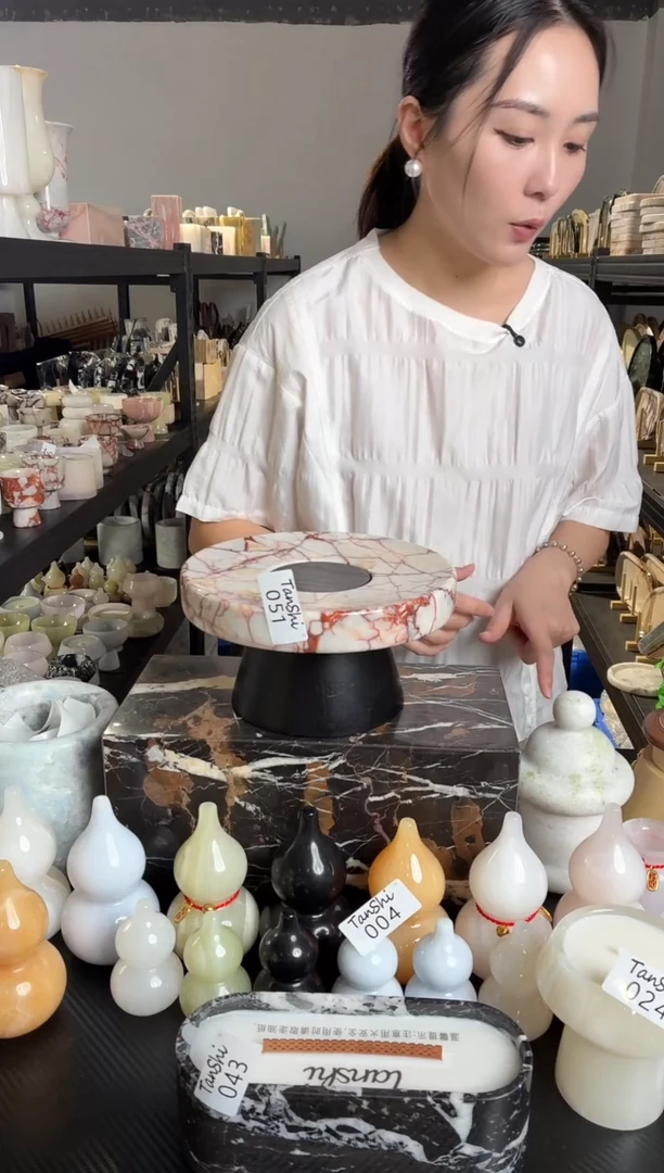 石材051宝红果盘