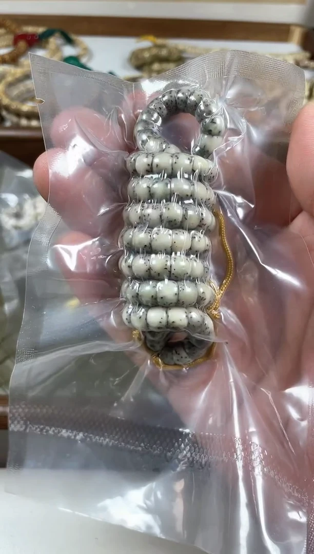 手串星月菩提原生态石玉料厚切直切大肠7mm