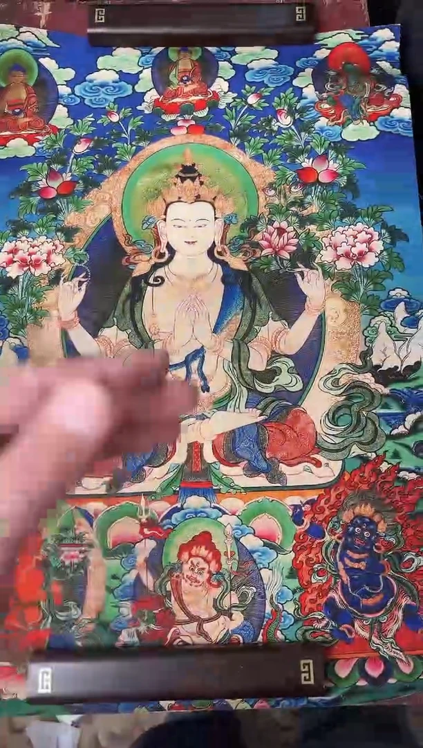 卷轴画龙妹的唐卡tk16