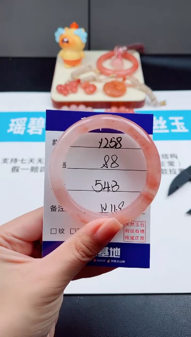 未镶嵌手镯石英质玉Y258--53.8