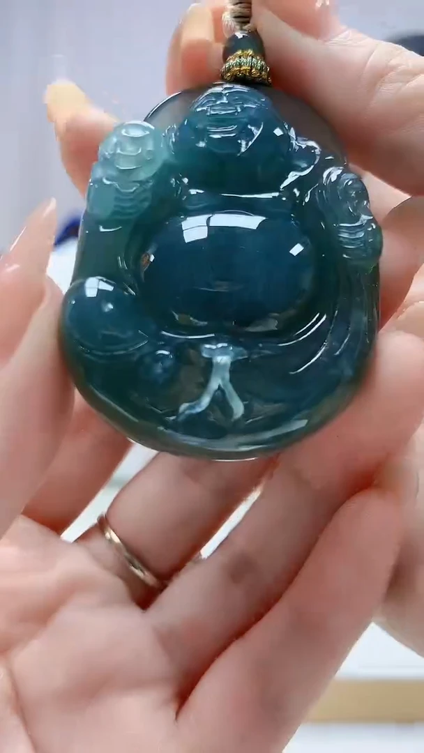 未镶嵌定制翡翠4898DD-毛货挂件85
