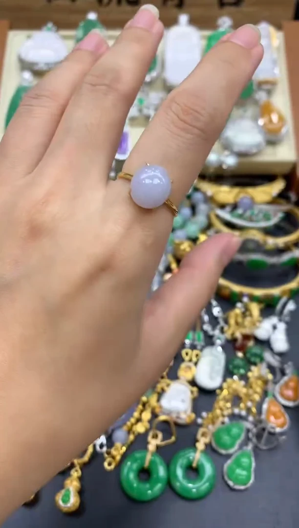 翡翠戒指18K金镶嵌266-中国好珍宝