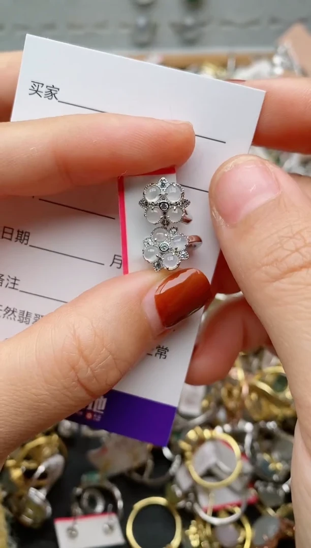银S925镶嵌戒指翡翠.707