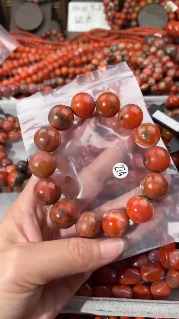 南红玛瑙手串未镶嵌16+