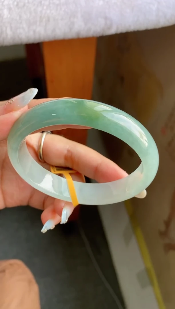 未镶嵌手镯翡翠（高货天漏）冰胶海蓝之谜贵妃1号