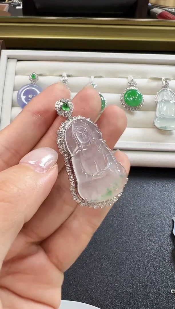 颈饰18K金镶嵌翡翠KXJW1212-034