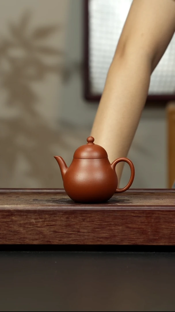 紫砂茶壶小煤窑朱泥 高梨
