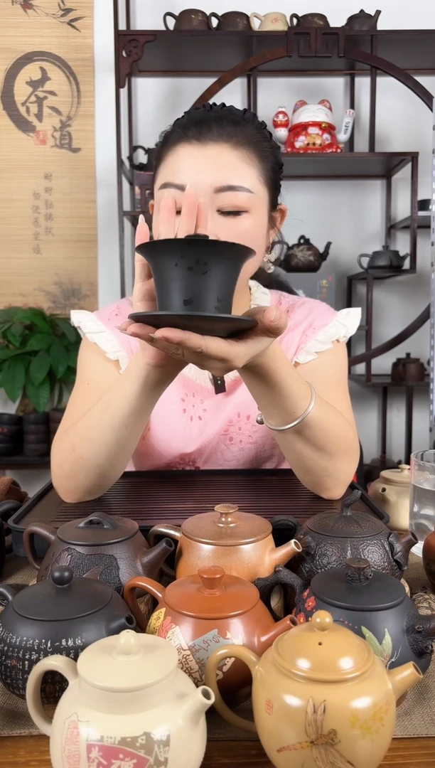 壶三才盖碗 建水紫陶