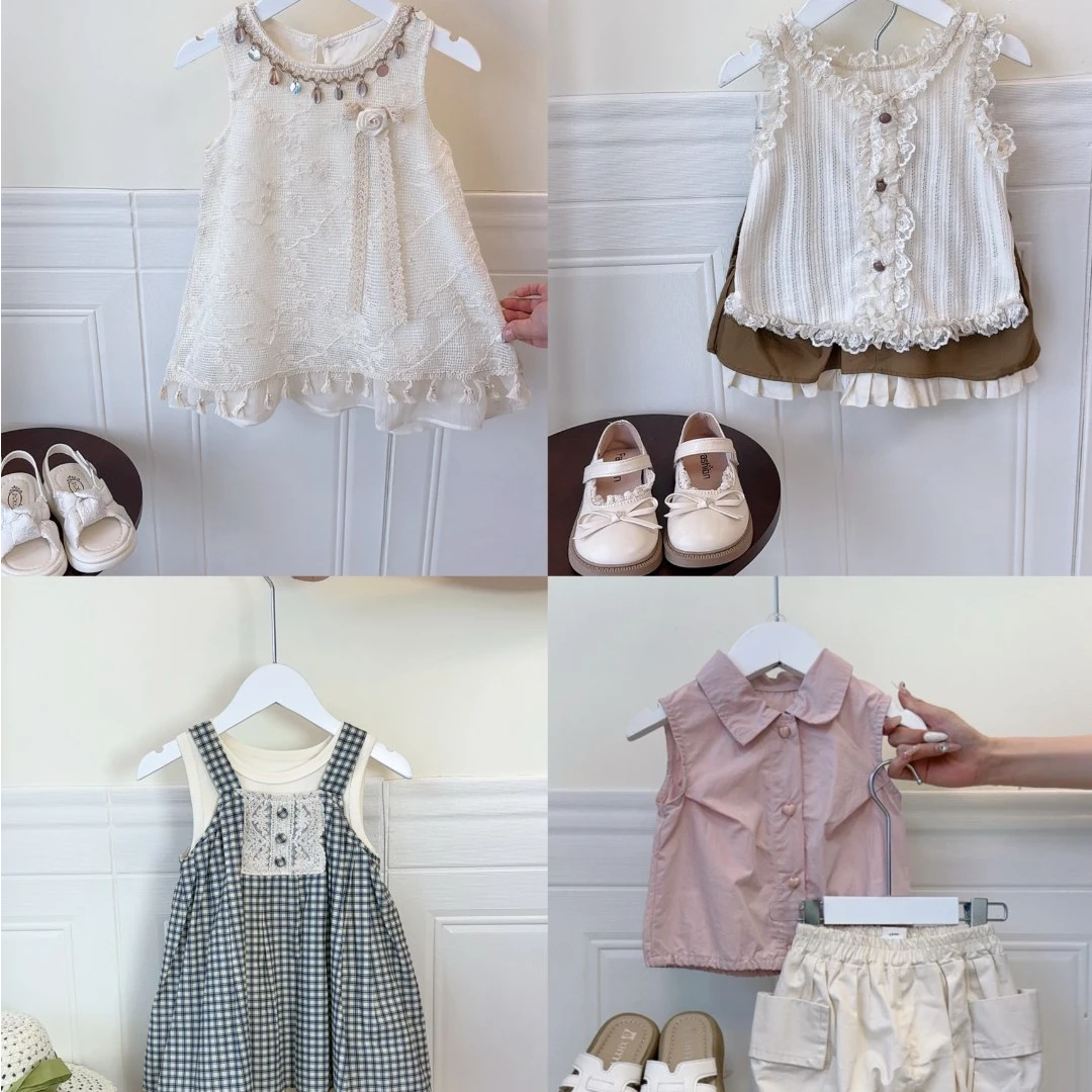 301-399 2025款儿童夏装可爱森系田园风夏季女童女宝甜美套装裙子