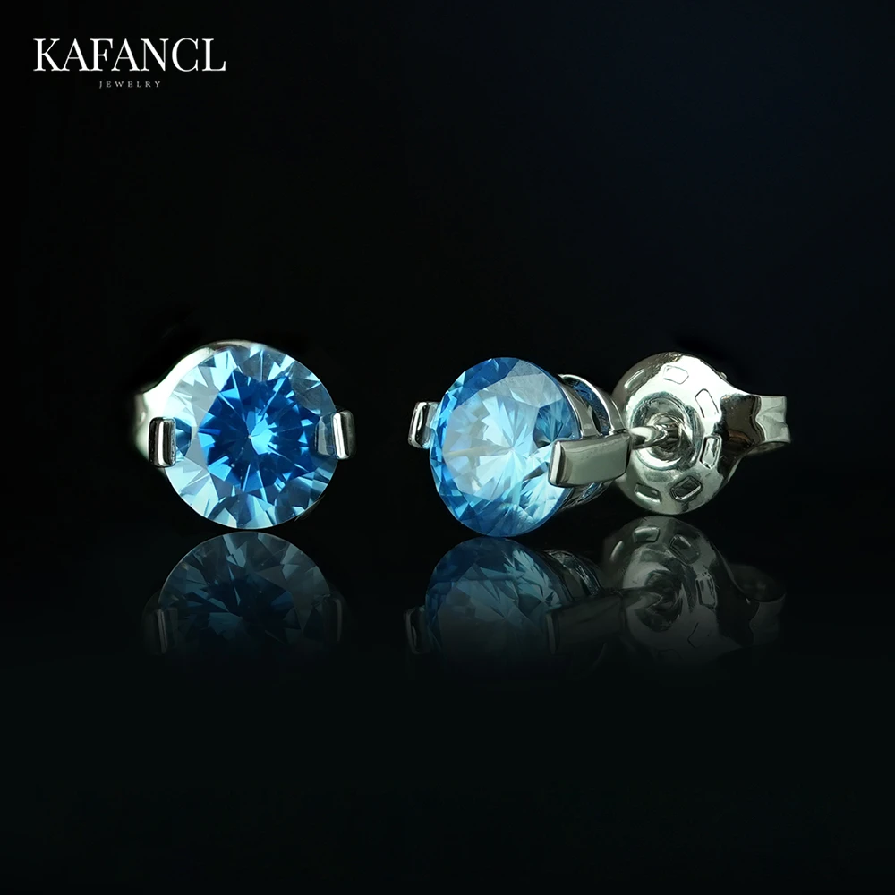 红楼  925银针 莫桑石 人鱼泪单镶高级感耳钉 ZR-A784