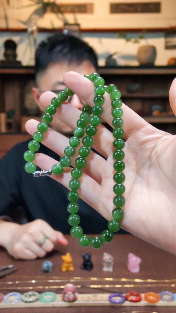 和田玉未镶嵌颈饰碧玉项链ZD