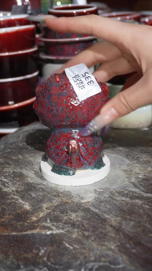 摆件陶精品窑变钧瓷茶器