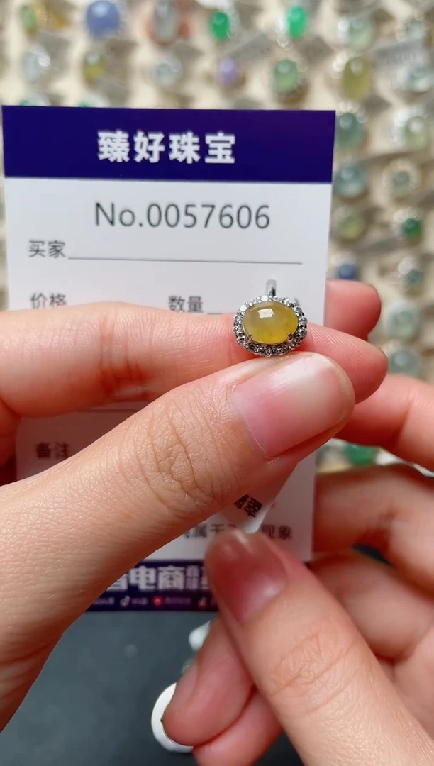 翡翠戒指银S925镶嵌.