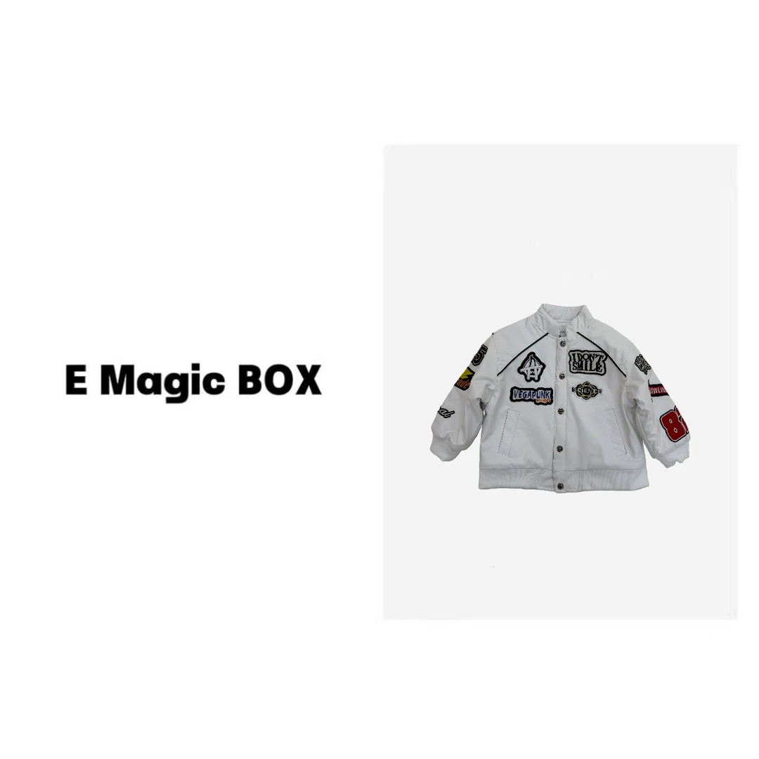 E Magic Box童装“小志赛车”儿童限量款机车棉服外套C0874
