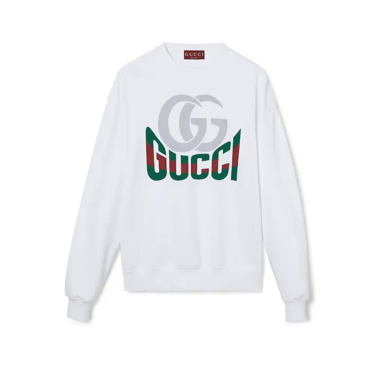全新未使用 GUCCI/古驰 25早春印花针织棉卫衣