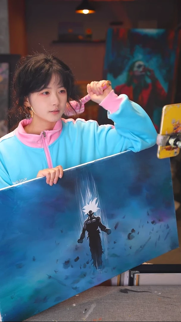 油画X****.黑悟空丙烯画纯手绘