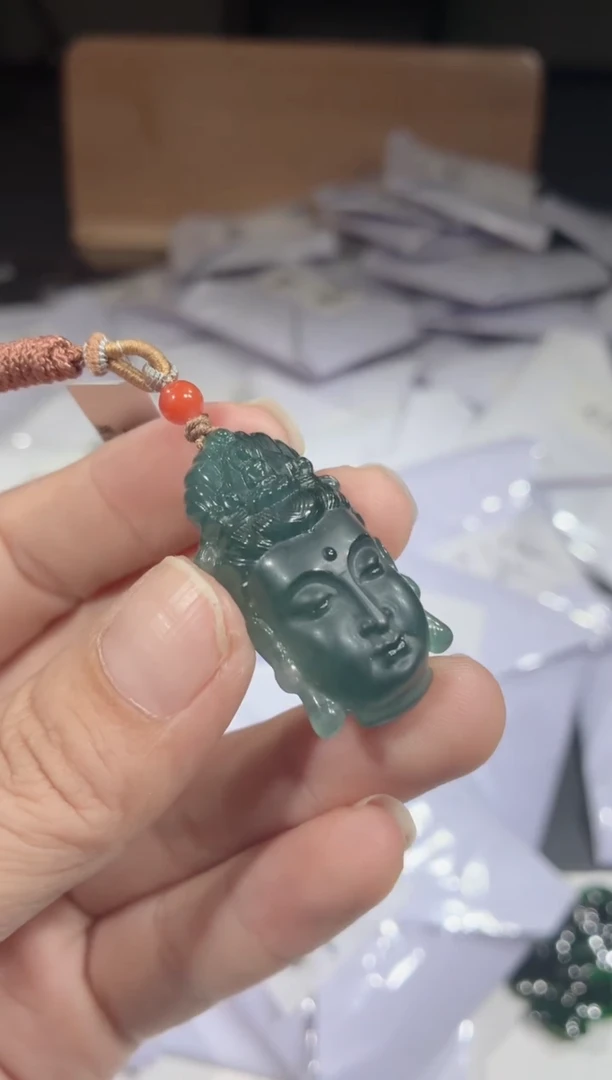 吊坠(不含链)未镶嵌翡翠观音头