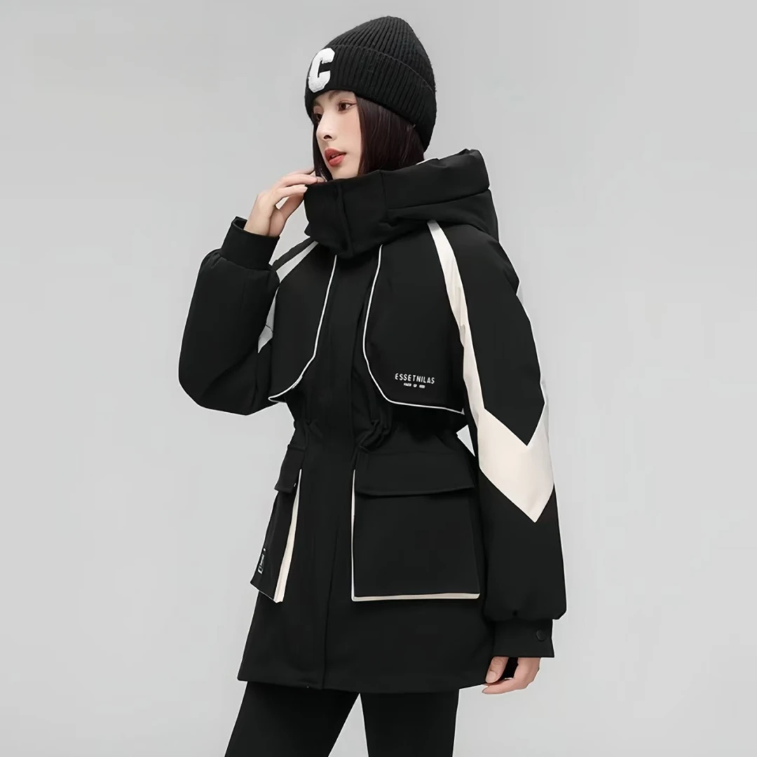 女2024新款冬季收腰显瘦派克服棉衣外套中长款棉袄百搭时尚潮流