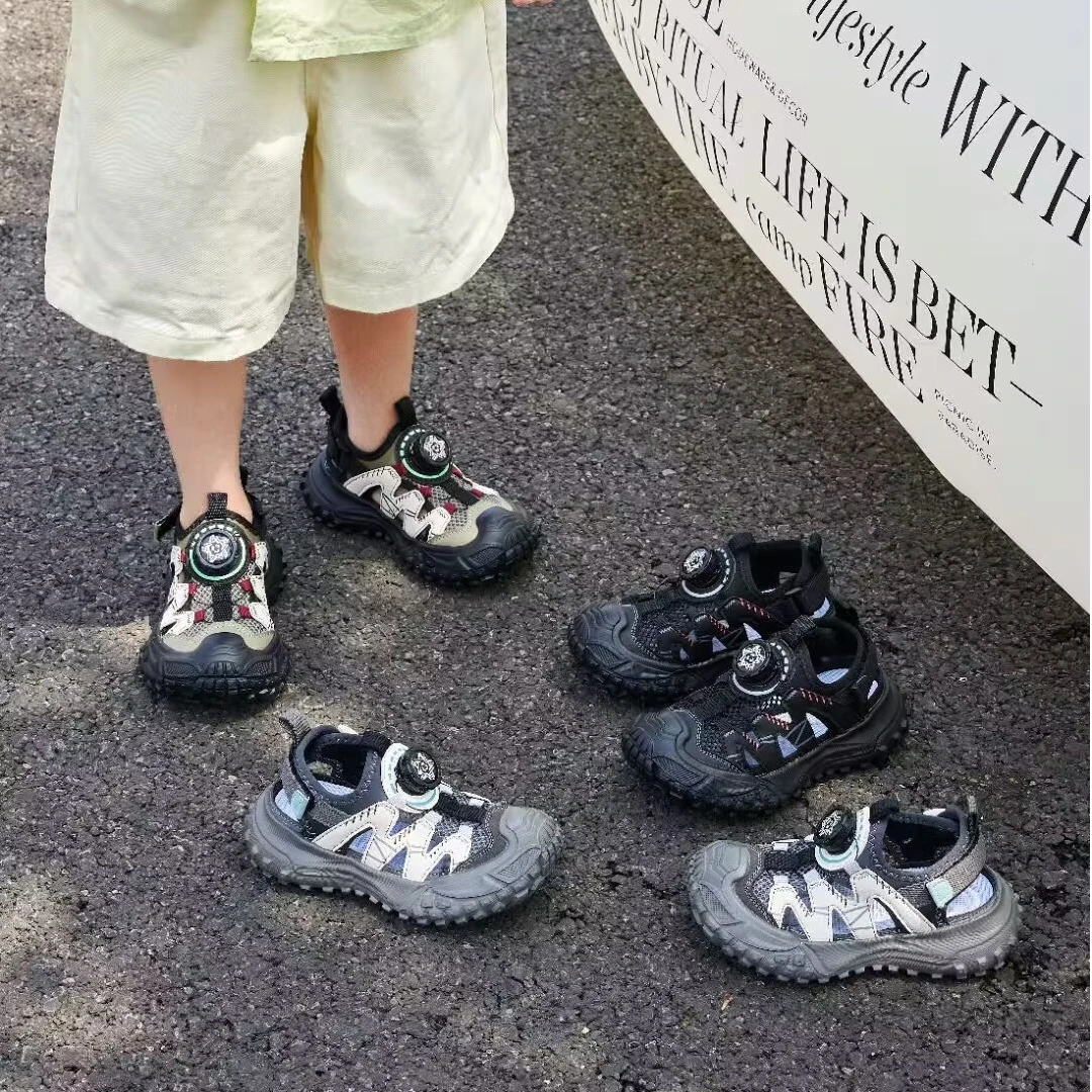 258107  儿童凉鞋夏季运动男童中大童凉鞋透气潮流小童时尚镂空