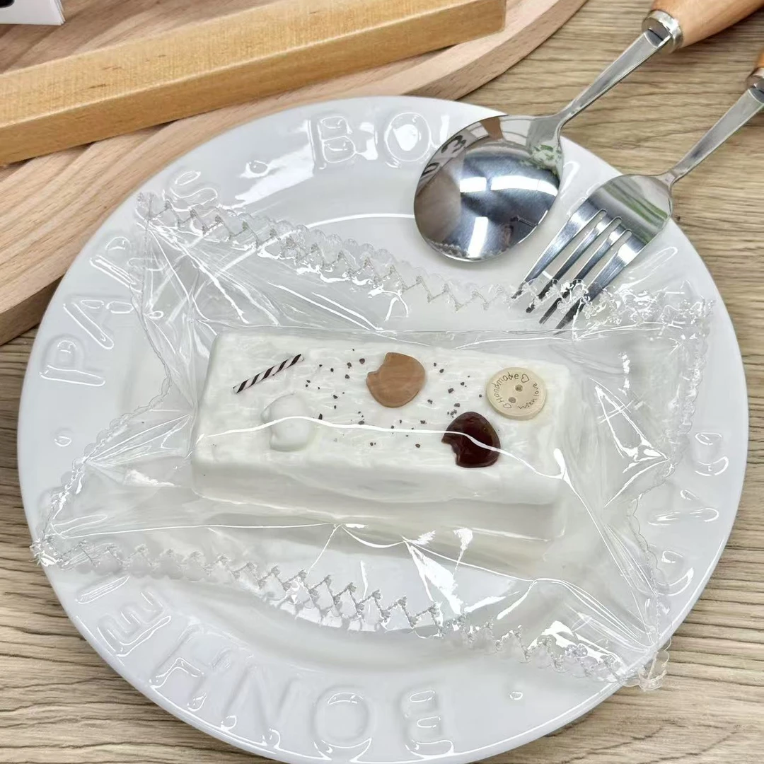 【奶酪泥】白色小猫奶酪条 纯手工硅胶捏捏乐解压玩具