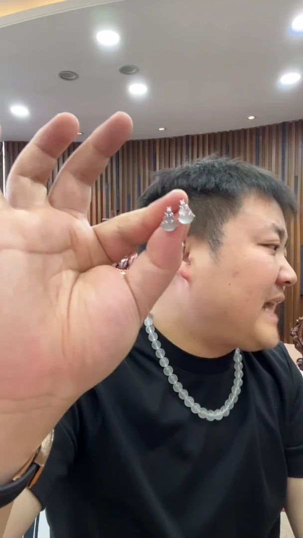 银S925镶嵌翡翠耳饰耳环