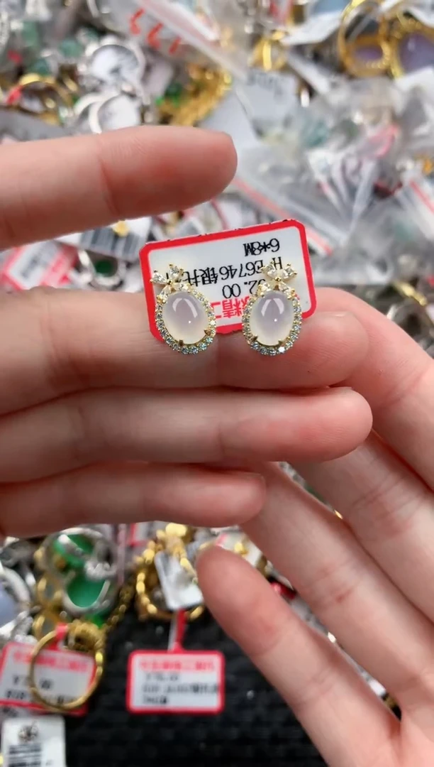 银S925镶嵌戒指翡翠2222      6