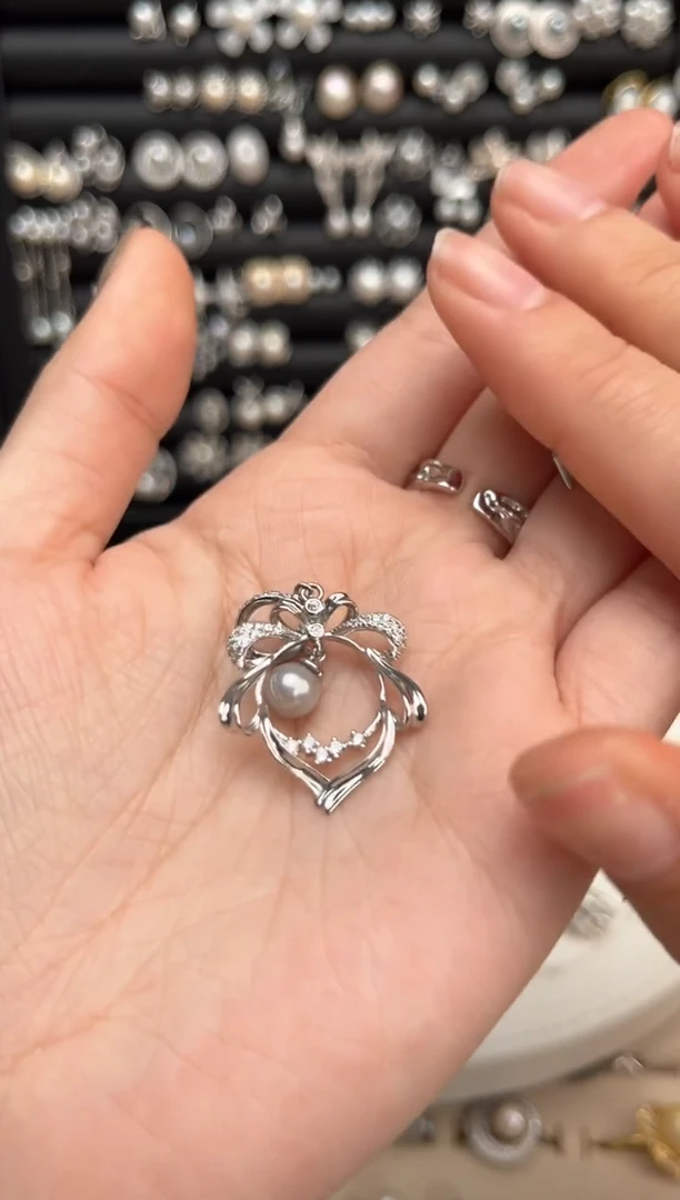 【闪购商品】海水珍珠颈饰银S925镶嵌S925海水吊坠