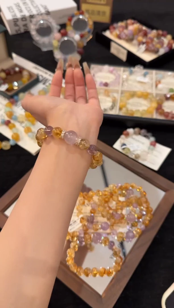 合金手链水晶黄塔晶x3662