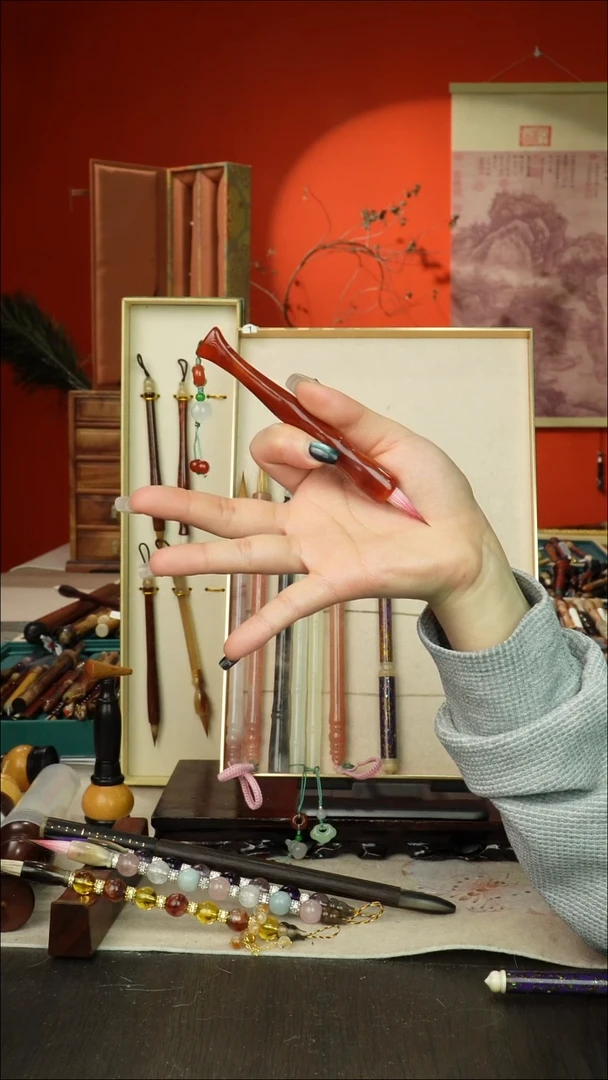 180号闪孤品高货毛笔链接 清水试笔 蘸墨不退