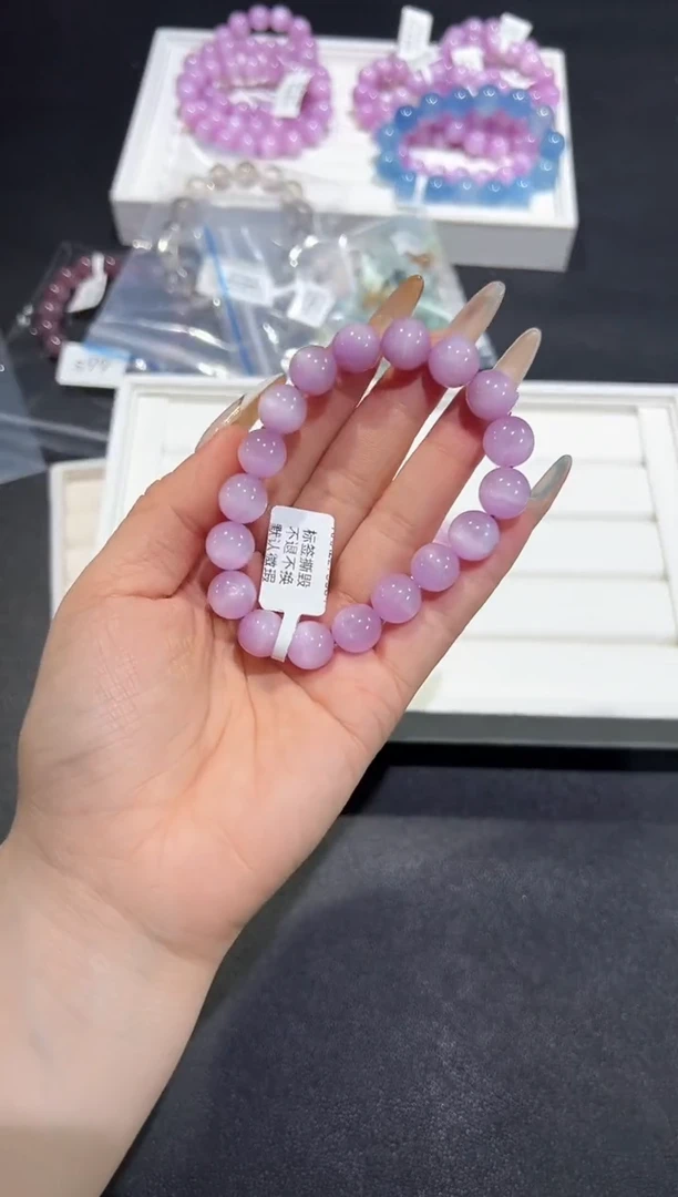 未镶嵌锂辉石手串4t多样性发其一【1条】默认微瑕11mm
