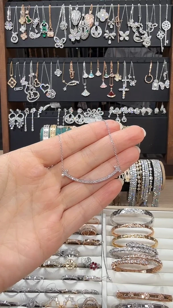 铂Pt950镶嵌实验室培育钻石项链