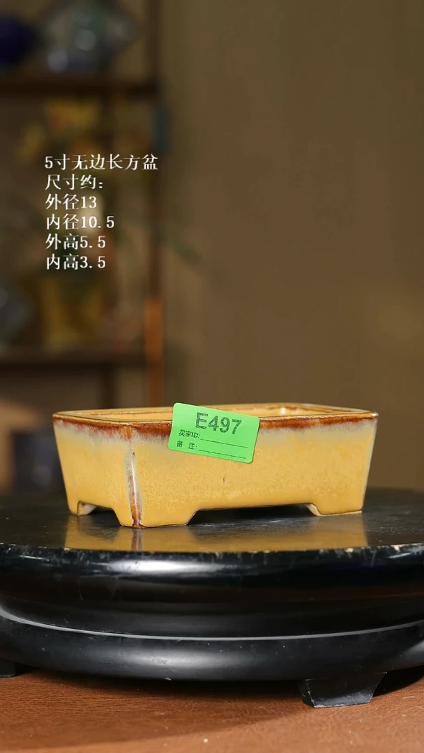 5寸无边长方盆 497