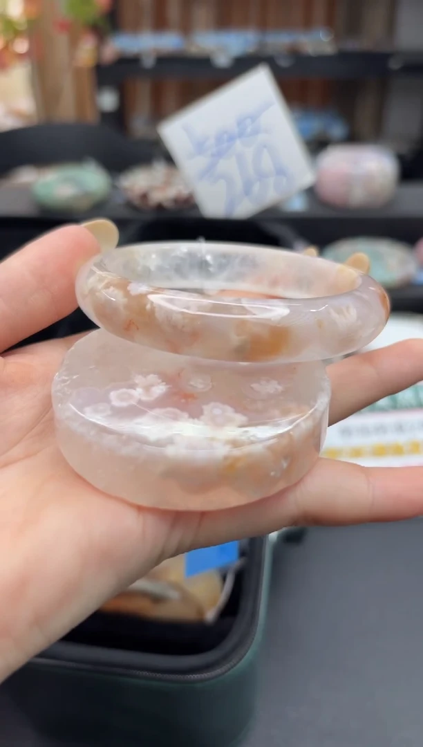 未镶嵌手串石英质玉C332(60圈赠送镯心)