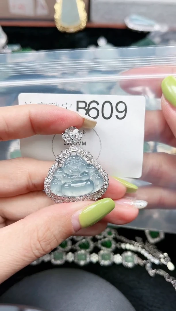 【闪购商品】翡翠颈饰未镶嵌赠皮绳609