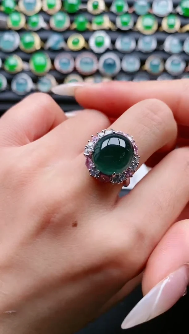 【闪购商品】翡翠戒指银S925镶嵌11111111