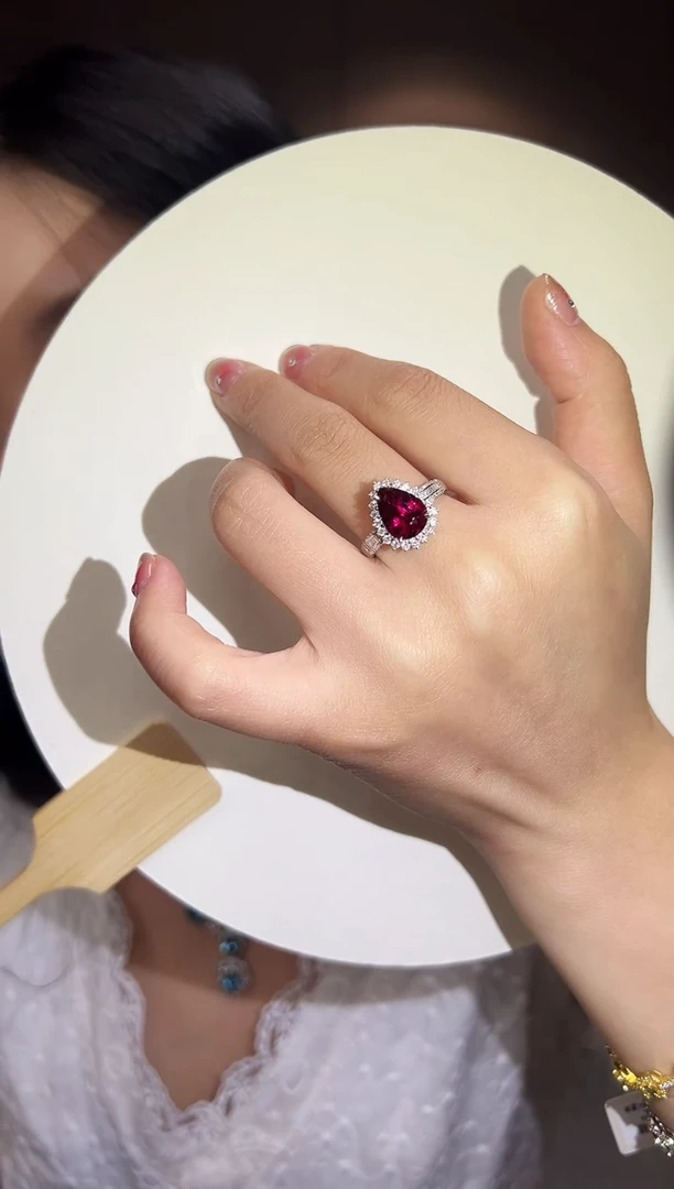 18K金镶嵌戒指碧玺7【主石2.51ct】