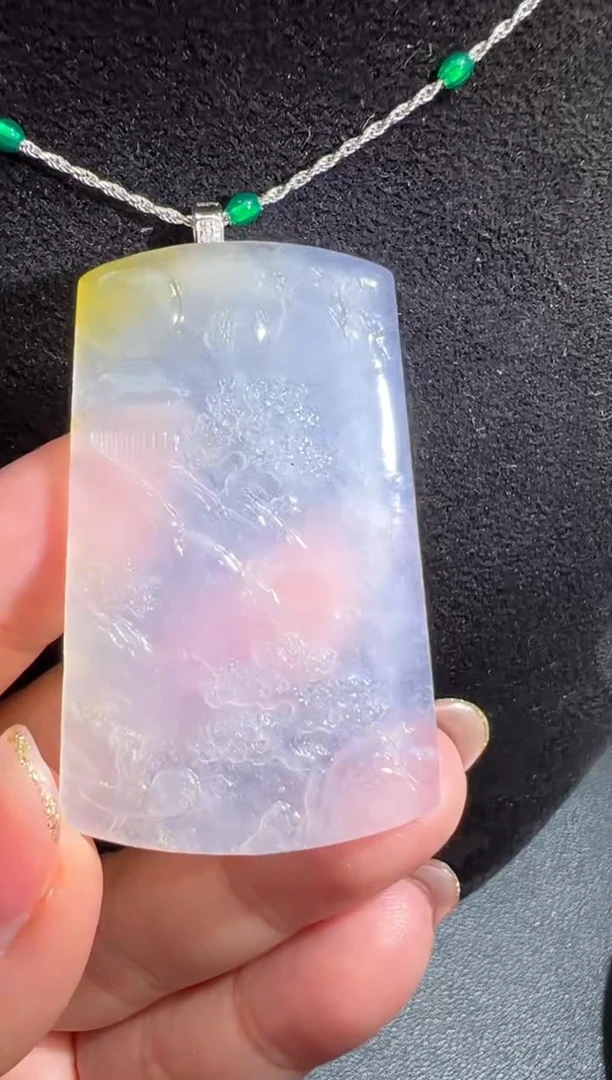 【闪购商品】定制翡翠未镶嵌50*31.2*3.9山水牌