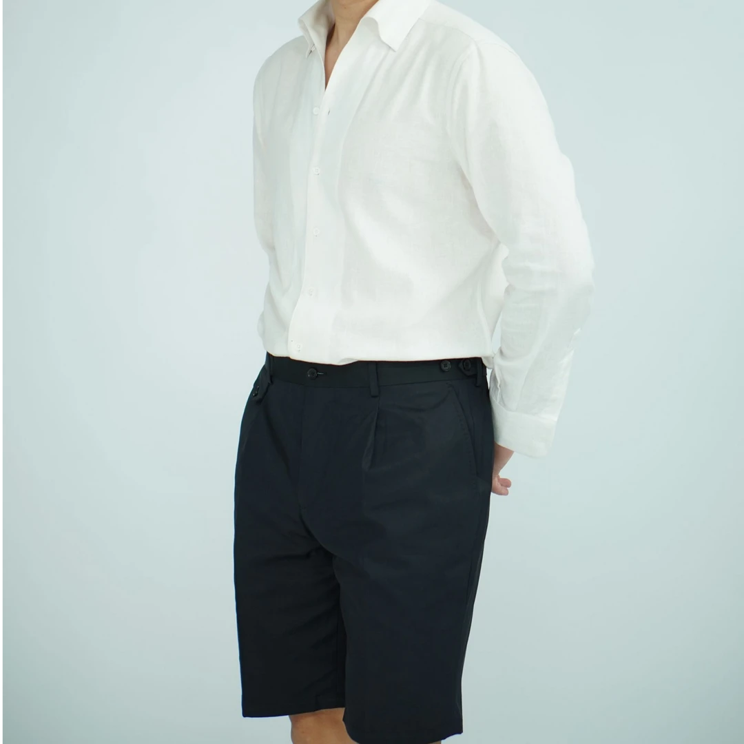 【夏款】男士百慕大棉短裤简约商务休闲设计师