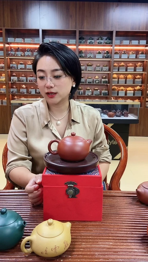 茶壶紫砂卡盖西施 大红袍紫砂壶