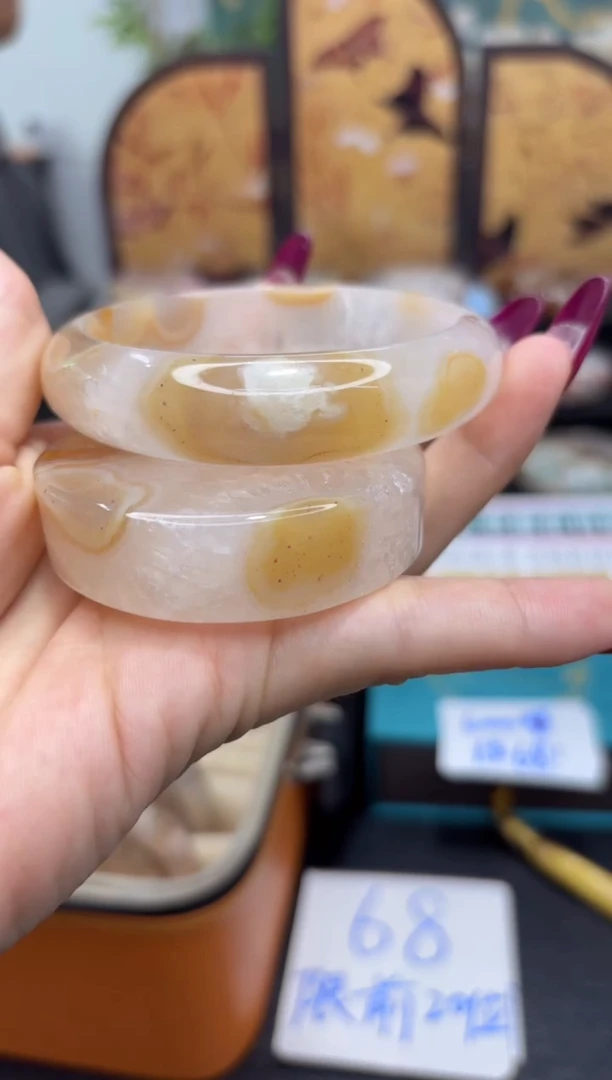 未镶嵌手镯石英质玉A163(60圈赠送镯心)