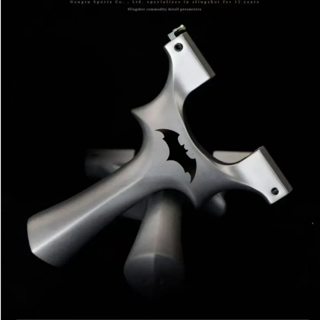 火狼正品磨砂一代蝙蝠弹弓高精度钛合金龙齿440C竞技专用超精准