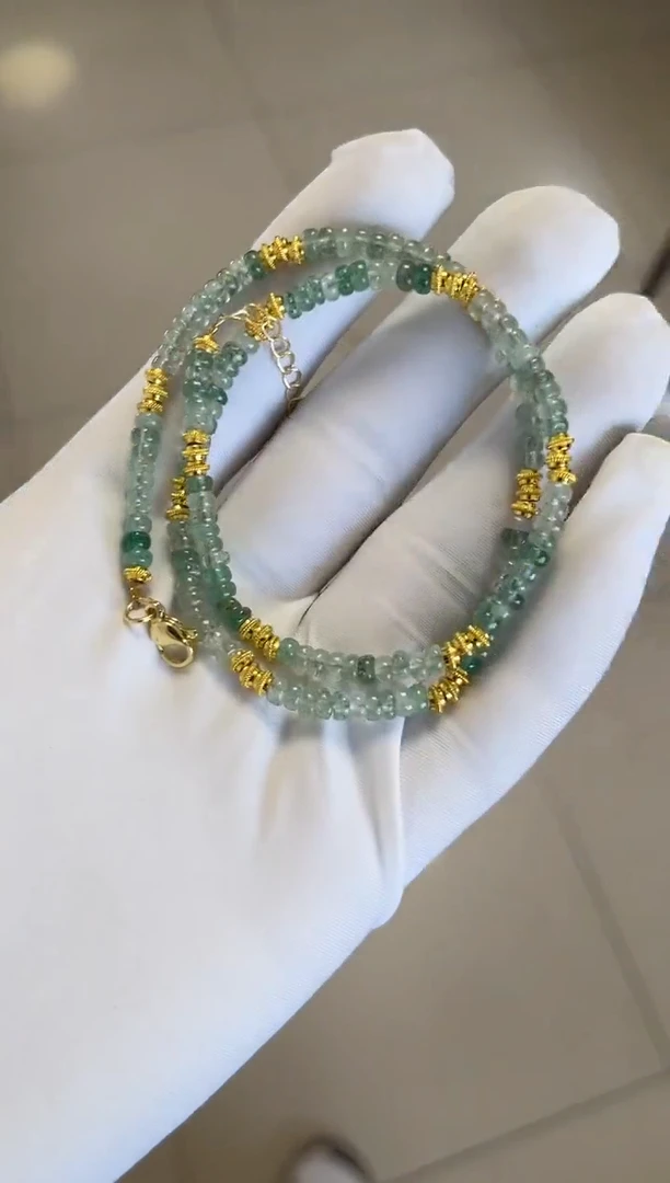 水晶手串未镶嵌绿草莓多圈手串
