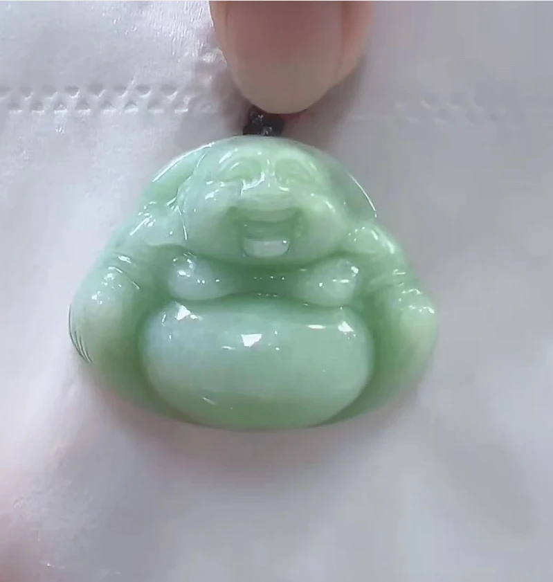 天然翡翠A货佛公吊坠（多样性发货发一件）宽27-30高25+厚11-13送绳