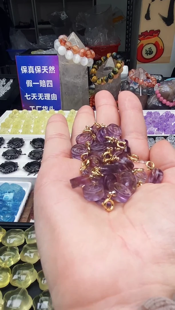 【闪购商品】水晶颈饰未镶嵌6a多样性发其一/2.10/1个