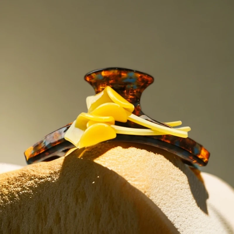 【郁金香】国风马蹄连醋酸抓夹11cmF6065优雅小香风时尚韩版简约