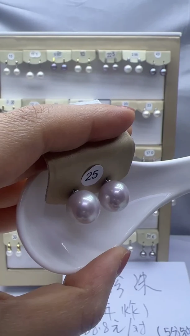 【闪购商品】淡水珍珠耳饰银S925镶嵌25